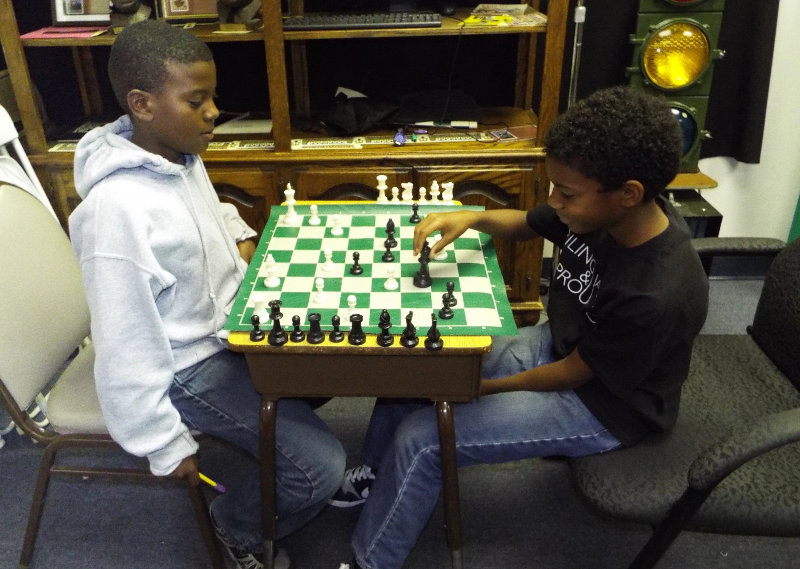 Chess game educational space